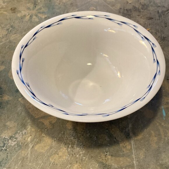 Kari Trestakk Norway Serving Bowl Hand Painted Porcelain Abstract Forks Design - Picture 5 of 9